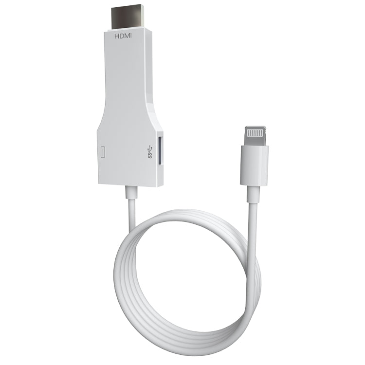 Cavo adattatore NK-1078 da 8 pin a HDMI maschio + USB femmina, lunghezza: 1 m, NK-1078 Cavo adattatore NK-1078 da 8 pin a HDMI maschio + USB femmina, lunghezza: 1 m, NK-1078